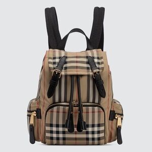 Burberry Beige and Black Plaid mini Backpack